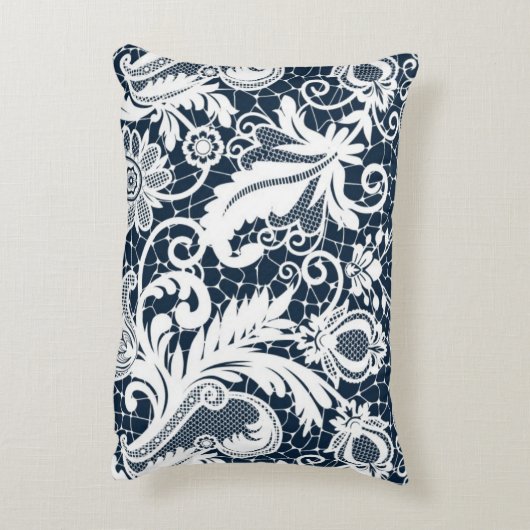 白いレース2 アクセントクッション (裏面(縦))