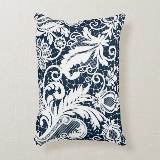 白いレース2 アクセントクッション (正面(垂直))