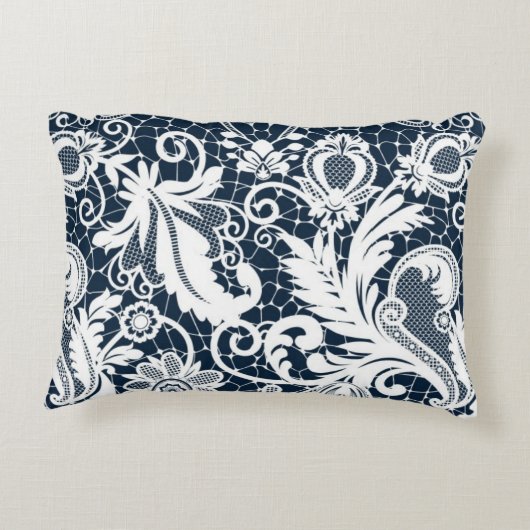 白いレース2 アクセントクッション (裏面)