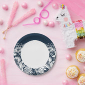 白いレース2 ペーパープレート (パーティー)