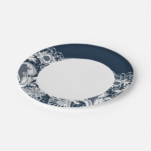 白いレース2 ペーパープレート (アングル)