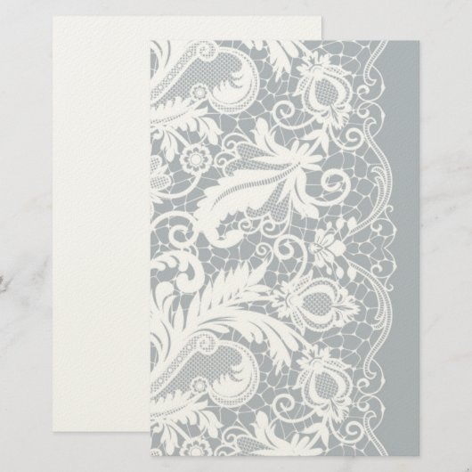 白いレース2 便箋 (正面/裏面)