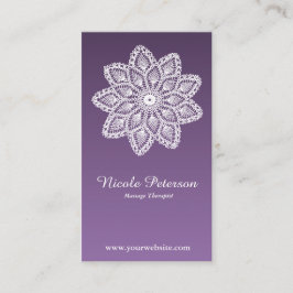 白いレース-マッサージ 名刺