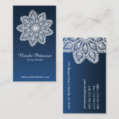 白いレース-マッサージ 名刺 (正面/裏面)