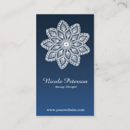 白いレース-マッサージ 名刺