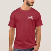 白いロゴのハリス牧場暗いTシャツ Tシャツ (正面)