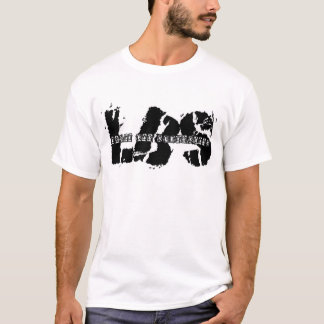 白いロゴの黒 Tシャツ