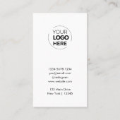 白いロゴスタイリッシュビジネスモダンに感謝 割引カード (裏面)