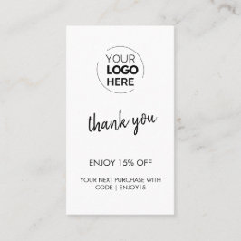白いロゴスタイリッシュビジネスモダンに感謝 割引カード