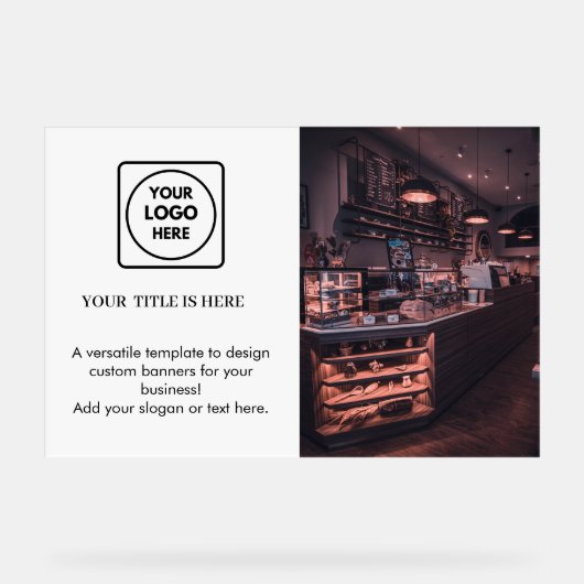 白いロゴ | ミニマルモダンス写真ブランディング アクリルサイン (正面)