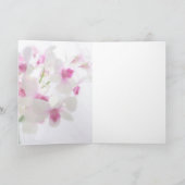 白いロシアの蘭の誕生日カード カード (内部)