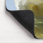 白いロマンチック上がりました マウスパッド (コーナー)