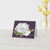 白いローズのノートカード カード (黄色い花)