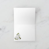 白いローズのノートカード カード (内部)