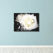 白いローズキャンバス キャンバスプリント (インサイチュ (ウッドフロア))