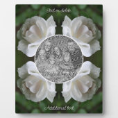 白いローズフレーム独自のフォトプラークを作成 フォトプラーク (正面)