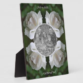 白いローズフレーム独自のフォトプラークを作成 フォトプラーク (側面)