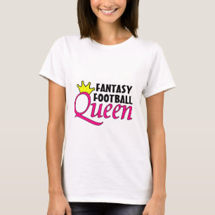 白いワイシャツのためのファンタジーのフットボールの女王 Tシャツ