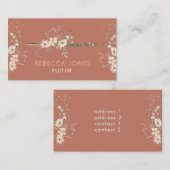 白いワイルドフラワーフルート 名刺 (正面/裏面)