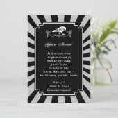 白いワタリガラスのハローウィンパーティの招待状 招待状 (スタンド正面)