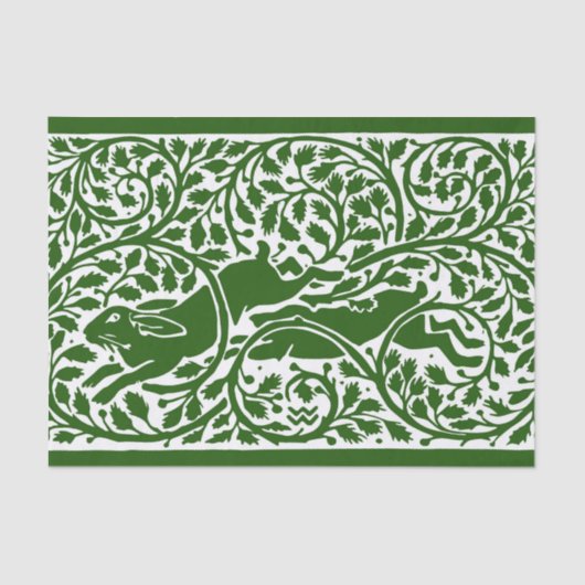 白いヴィンテージのウサギ10lbのティッシュペーパー 薄葉紙 (正面)