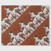 白いヴィンテージのラッ結婚ピング ラッピングペーパー (フラット)