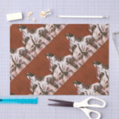 白いヴィンテージのラッ結婚ピング 薄葉紙 (クラフト)