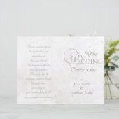 白いヴィンテージの乱交の結婚式プログラム (スタンド正面)