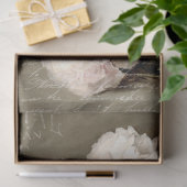 白いヴィンテージの花とエフェメラのデコパージュ 薄葉紙 (ギフト)