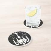 白いヴィンテージシャンデリア選択の背景色 コースター (側面)