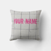 白いヴィンテージタイル80s 70s 60sレトロ使用外観 クッション (裏面)