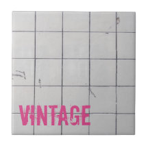 白いヴィンテージタイル80s 70s 60sレトロ使用外観