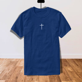 白い三本の釘のキリスト教の十字架 Tシャツ