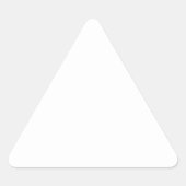 白い三角形のステッカー 三角形シール (正面)