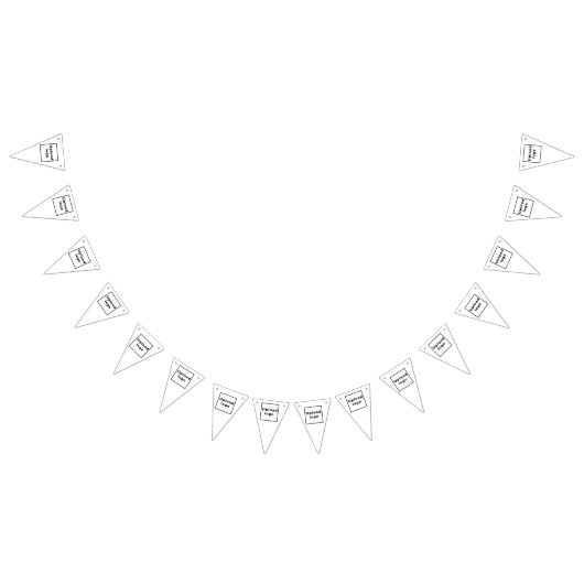 白い三角形のバンティングバナーのビジネスロゴ バンティングフラッグ (全)