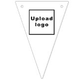 白い三角形のバンティングバナーのビジネスロゴ バンティングフラッグ (第3の旗)