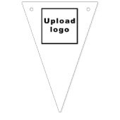 白い三角形のバンティングバナーのビジネスロゴ バンティングフラッグ (第2の旗)