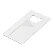 白い三角形の楊枝フラグ クレジットカード栓抜き (正面アングル)