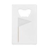 白い三角形の楊枝フラグ クレジットカード栓抜き (裏面)