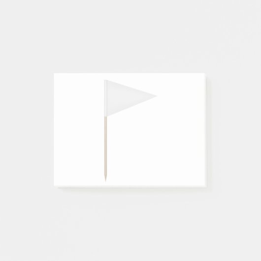 白い三角形の楊枝フラグ ポストイット (正面)