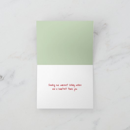 白い上にクリスマスマウスをありがとう サンキューカード (内部)