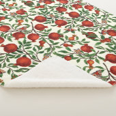 白い上にザクロとベラモス シェルパブランケット (3/4)