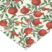 白い上にザクロとベラモス ショートテーブルランナー (コーナー)