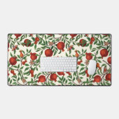 白い上にザクロとベラモス デスクマット (キーボード&マウス)