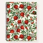 白い上にザクロとベラモス ノートブック (正面)