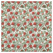 白い上にザクロとベラモス ファブリック (見本)