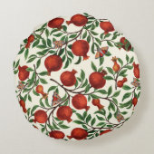 白い上にザクロとベラモス ラウンドクッション (裏面)