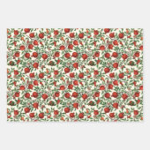 白い上にザクロとベラモス ラッピングペーパーシート (正面2)