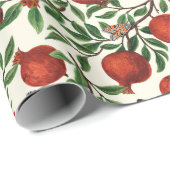 白い上にザクロとベラモス ラッピングペーパー (ロールコーナー)