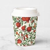 白い上にザクロとベラモス 紙コップ (右)